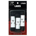 72" Black Nylon Paratrooper Boot Laces 3 Pack